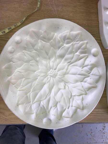 Jamar Malory X29 Poinsettia Bowl Ceramic Casting Mold lot# HL