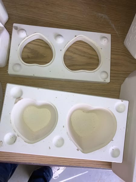 Boothe 500 Petite Hearts Ceramic Casting Mold lot# DR