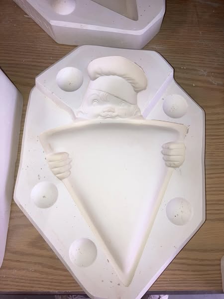 White Horse Pizza Plate Ceramic Casting Mold lotEB