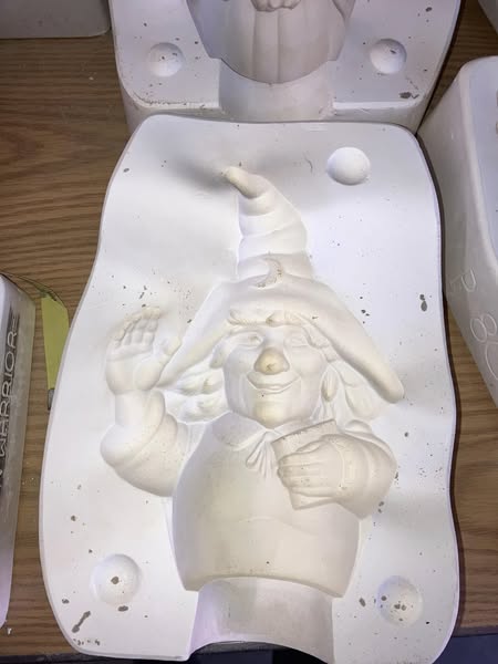 Kimple 1520 Witch Ceramic Casting Mold lot#GP