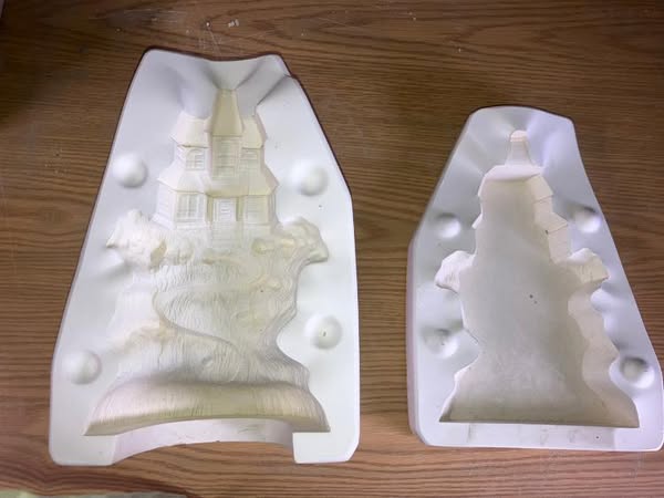 Clay Magic 1539 Haunted House Ceramic Casting Mold