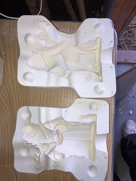 Gare 2248 Small Santa Ceramic Casting Mold lot# BW