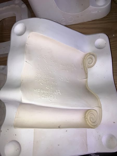 Kimple 1920 Halloween Scroll Ceramic Casting Mold lotEK