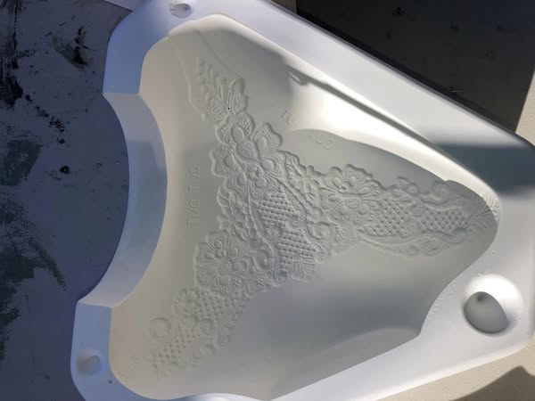 Medium Lace Appliqué Basket Donas 1099 lot#C19 Ceramic Casting Mold