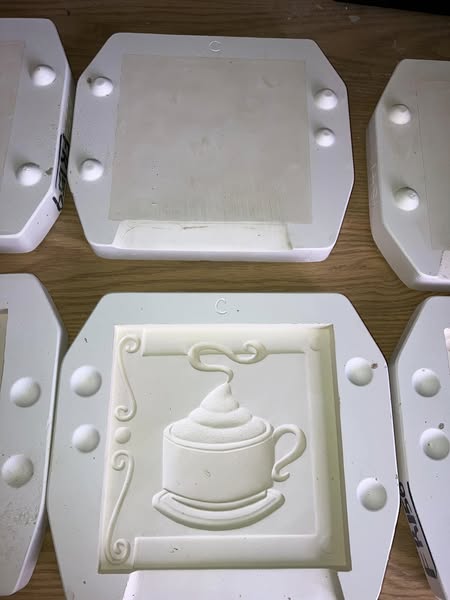 Clay Magic 1842 Cappuccino Tile Ceramic Casting Mold lot#HR