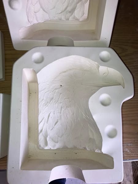 Doc Holliday 1626 Eagle Book End Ceramic Casting Mold lot# DS