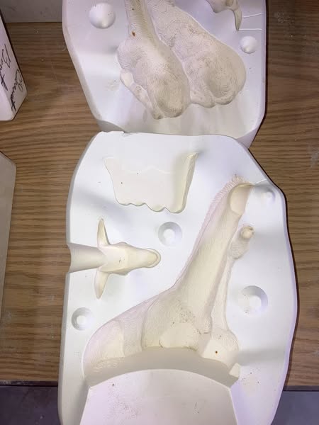 Scioto 2964 Nurturing Giraffes Ceramic Casting Mold lot# EI