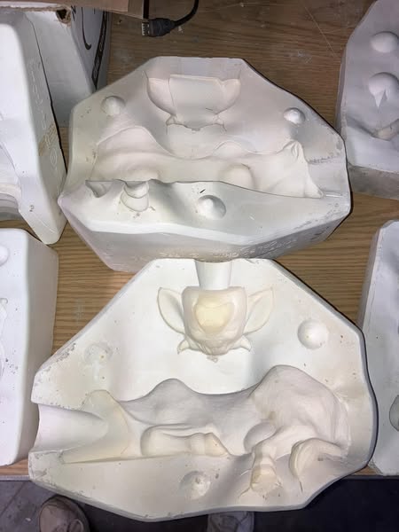 Scioto 2255 9” Shelf Cow Ceramic Casting Mold lot#JJ