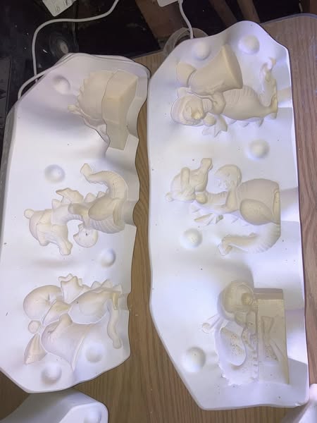 Clay Magic 1815 Three Dragons Orns Ceramic Casting Mold lot#KC
