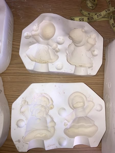 Riverview 58 Mr Mrs Santa Clause Ceramic Casting Mold lot# CI