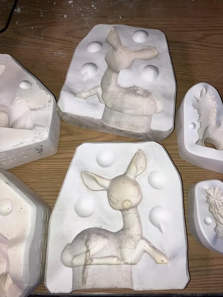 Hutchson 357 Fawn Deer Ceramic Casting Mold lot#JI