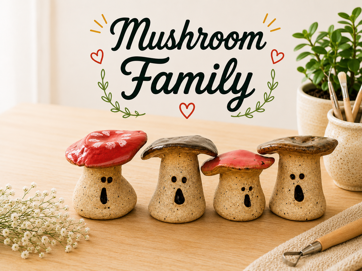 August 22nd Saturday @ 1pm Mushroom Family Pottery Project