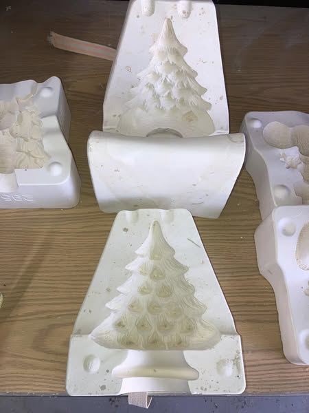 Nowells 763 Christmas Tree Napkin Holder Ceramic Casting Mold lot#HD
