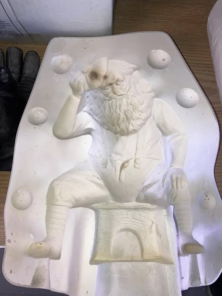 Kimple 1973 Santa / World Ceramic Casting Mold lot#KA