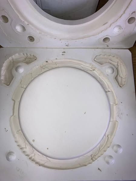 Boothe 1543 Round Holly Tray Ceramic Casting Mold lot# HM