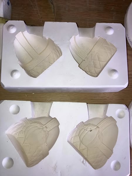 Boothe 848 Pumpkin Favor Baskets Ceramic Casting Mold lotFR