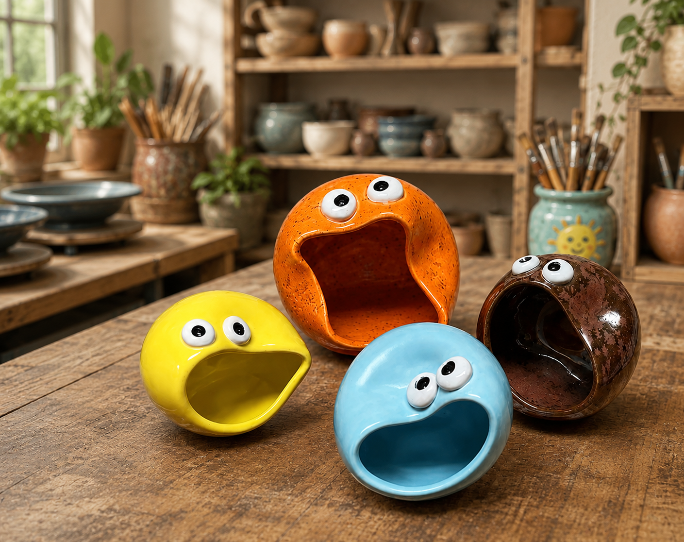 October 23rd Friday @1pm Kids Monsters Candy Dish Pottery Class 👾🍬