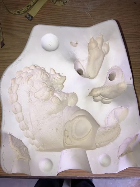 Gator molds 528 Imaginaries Pufkins Baby Teddy Ceramic Casting Mold lotEL