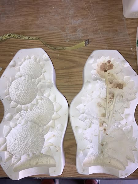 Nowells 1931 Sunflower Ceramic Casting Mold