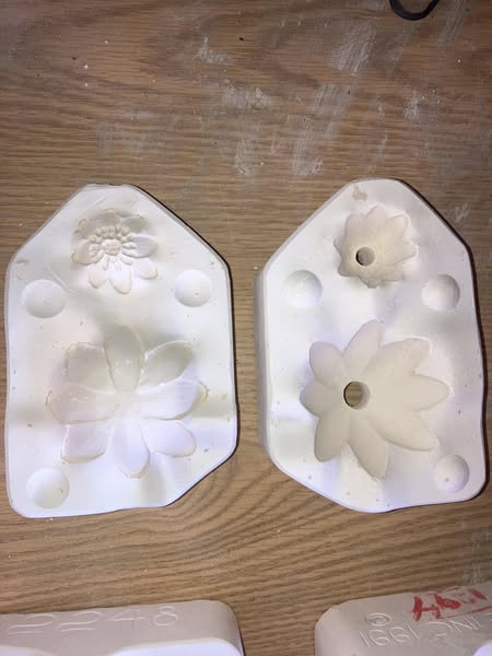 Kansas 195 Flower & Lilly Pad Ceramic Casting Mold lot# BX