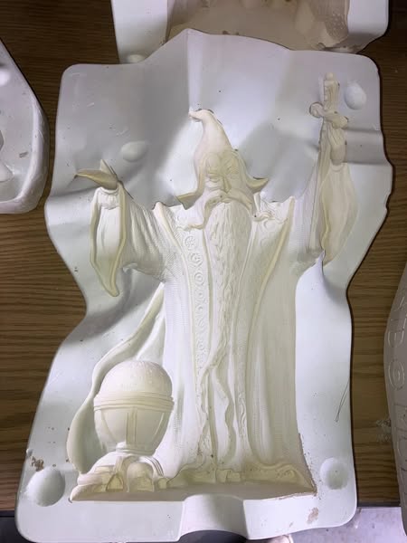 Gare 2438 Wizard of Darknoor Ceramic Casting Mold lotGM