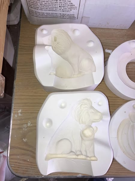 Scioto 2965 Nurturing Lions Ceramic Casting Mold lotEQ