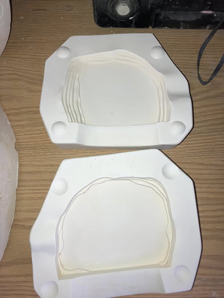 Kinzie K35 Plain Garden Rock Ceramic Casting Mold lot#JC