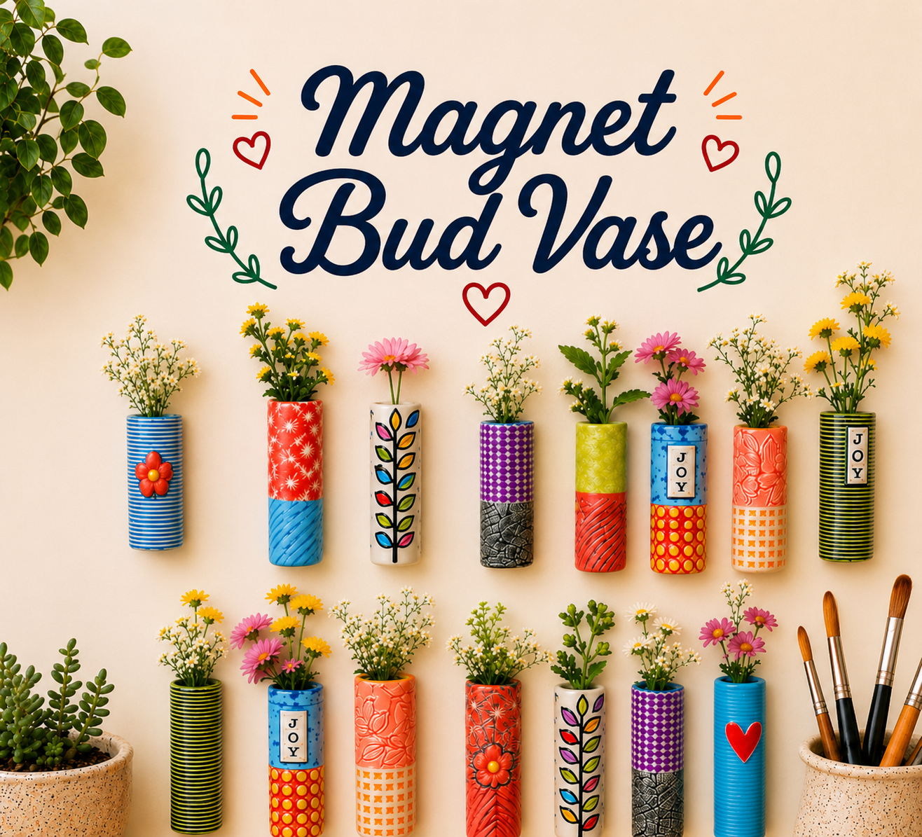 July 13th Monday - Magnetic Bud Vase - D.I.Y. Pottery