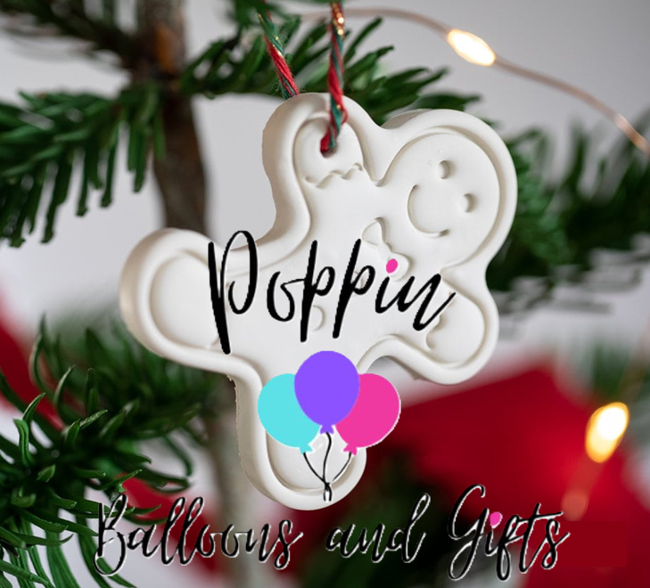 Ceramic Christmas Ornaments Painting Social at Poppin Balloons Tomah
