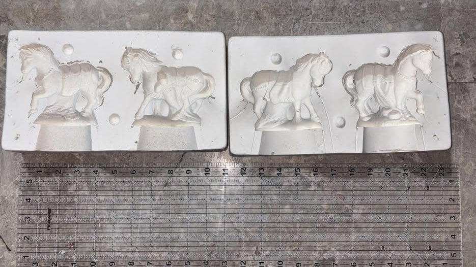 Ponies Provincial 822 Ceramic Slip Casting Plaster Mold 6.14.
