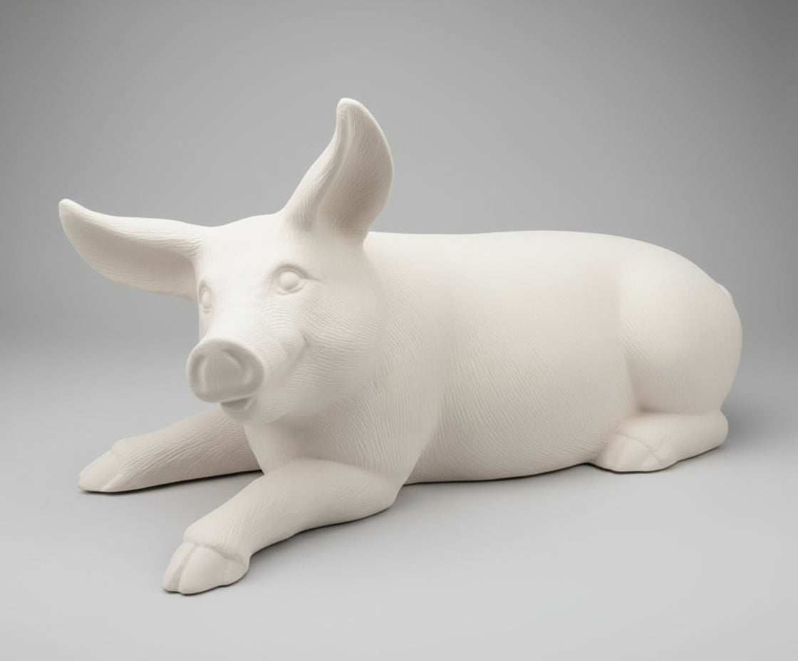 Large Oink Pig Ready to Paint Ceramics
