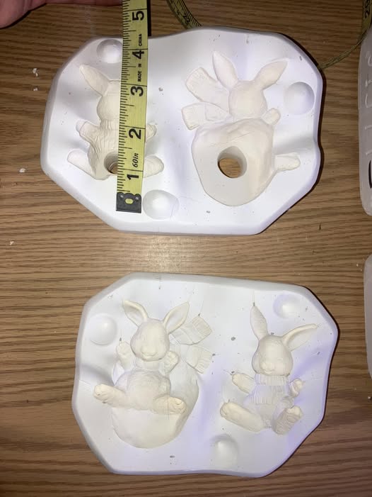 Scioto 1915 Bunnies on Back Ceramic Casting Mold lot# BI