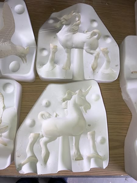Doc Holliday 962 Standing Unicorn Ceramic Casting Mold lotGL