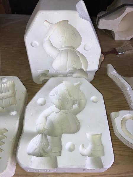 Donas 910 Sweet Tot Pumpkin Boy Ceramic Casting Mold lotGF