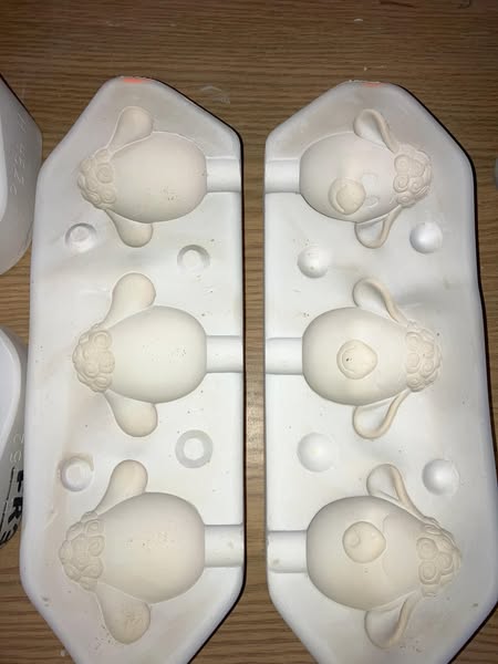 Donas 1189 Lamb Egg Pressions Ceramic Casting Mold lot#JG