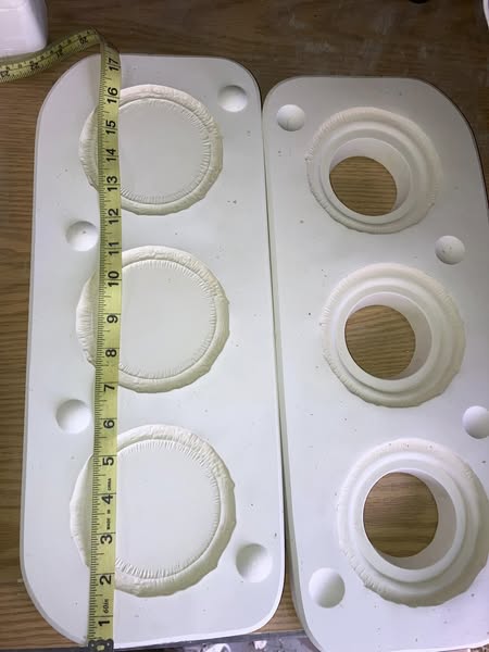 Kimple 2768 Coasters Ceramic Casting Mold lot# CB