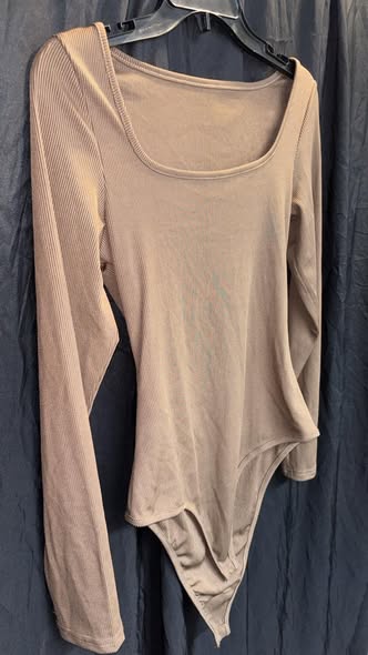 Brown, Long Sleeve Bodysuit size Medium