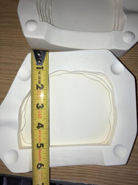 Kinzie K35 Plain Garden Rock Ceramic Casting Mold lot#JC