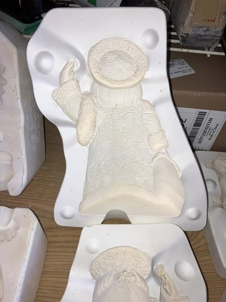 Gare 3568 Wildflower Santa Ceramic Casting Mold lot#KI
