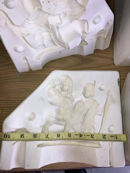 Provincial 825 Flight From Egypt Native American Ceramic Casting Mold lot#HX