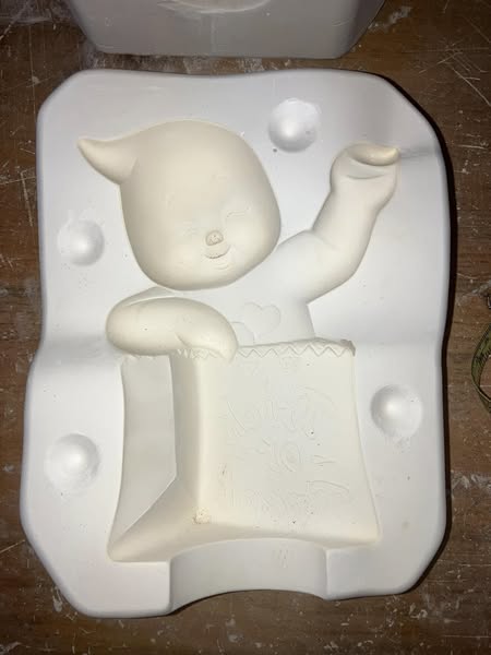Donas D1219 Boo Baby in Sack Ceramic Casting Mold lot# Tb6