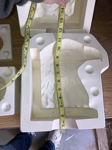 Doc Holliday 1626 Eagle Book End Ceramic Casting Mold lot# DS