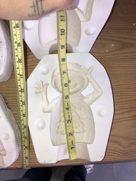 Clay Magic 3190 Snowman w Tree Scene Ceramic Casting Mold lot#IF