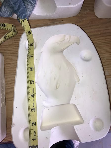 Kimple 1864 Eagle Ceramic Casting Mold lot# DU