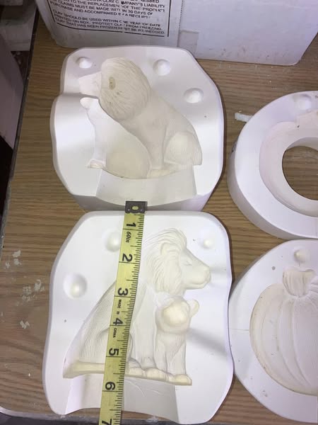 Scioto 2965 Nurturing Lions Ceramic Casting Mold lotEQ