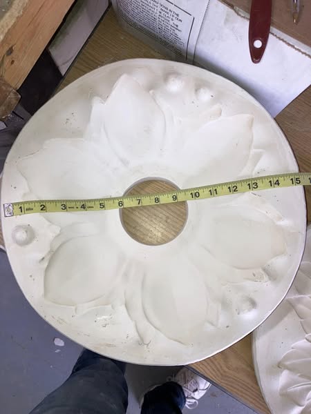 Jamar Malory X29 Poinsettia Bowl Ceramic Casting Mold lot# HL
