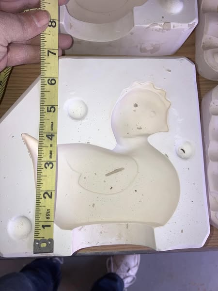 Boothe 201 Chicken or Rooster Ceramic Casting Mold lotFE