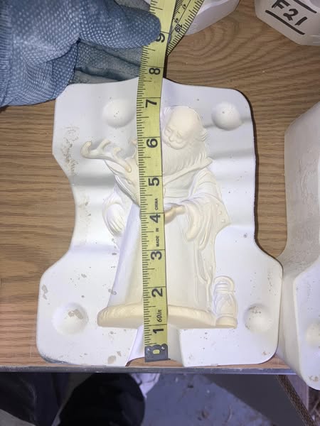 Gare 2248 Small Santa Ceramic Casting Mold lot# BW