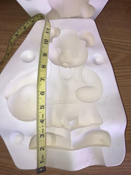 Clay Magic 1755 Basketball Bear Ceramic Casting Mold lot# CN
