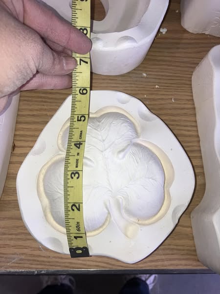 Nowells 1992 Clover Dish Ceramic Casting Mold lotEW